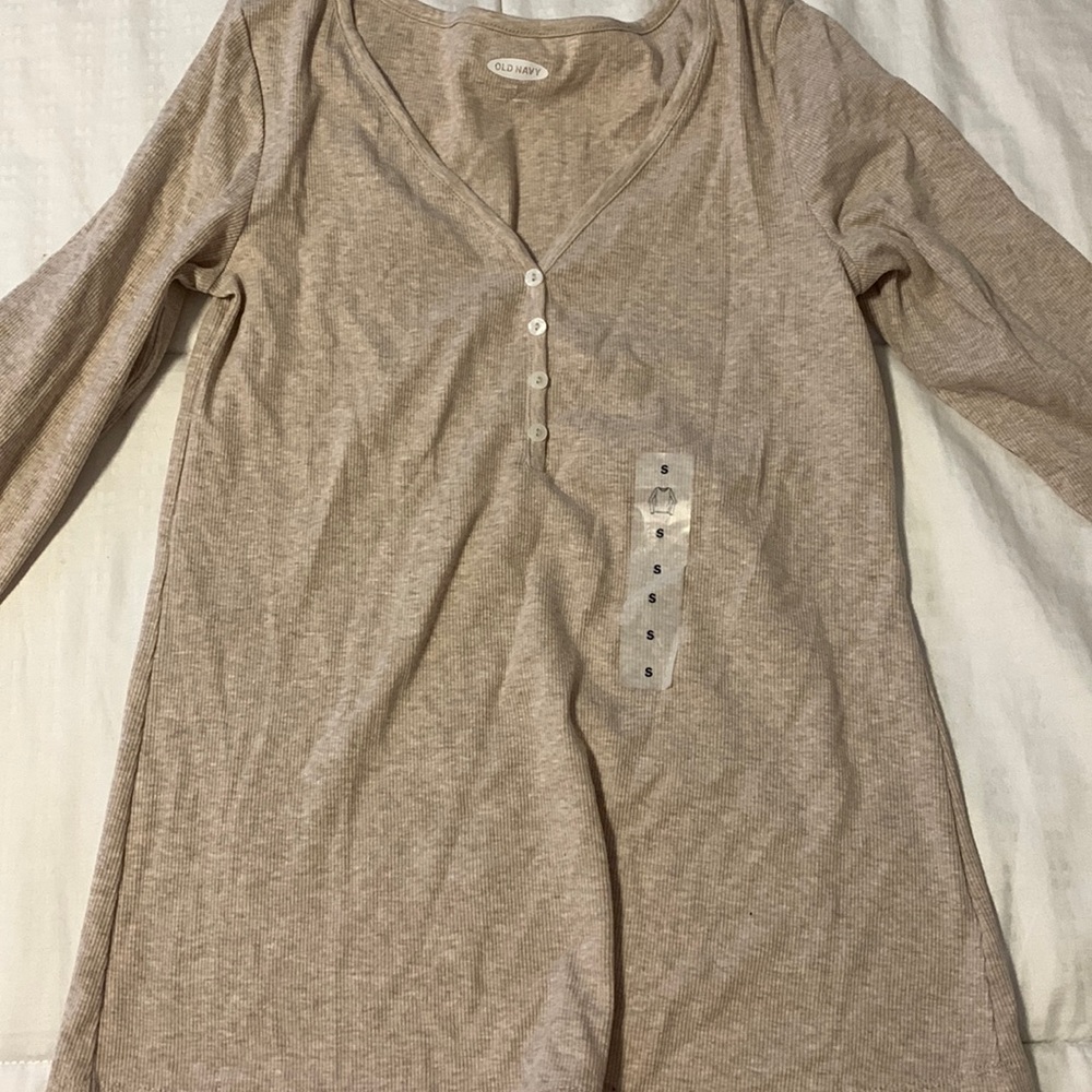 Camel colored 3/4 sleeve shirt- new with tags!
